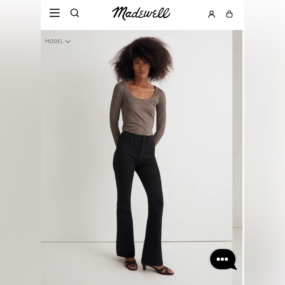 Madewell Black Skinny Flare Jeans Size 28 Black Frost Wash